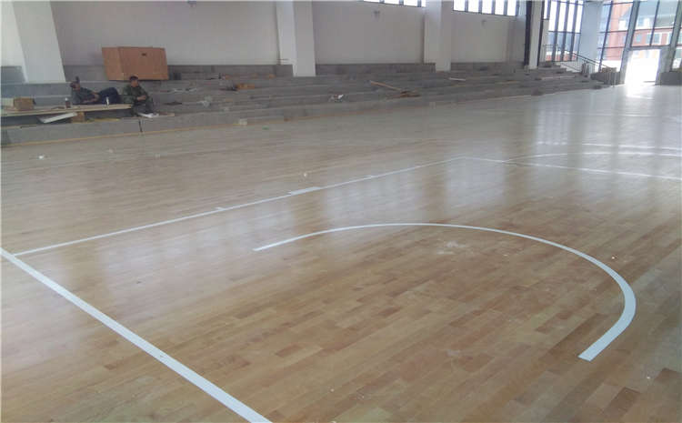 硬木企口籃球運動地板雙層龍骨結構